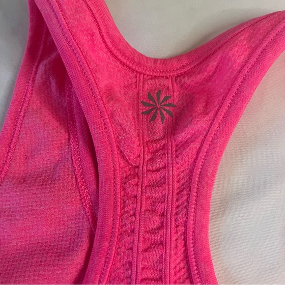 Athleta Bright Pink Ruched Racerback Tank Top - Picture 4 of 4